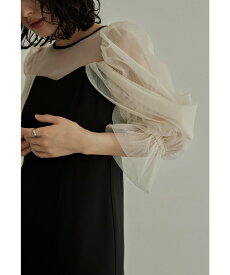 niana チュールオフショルダードレス 結婚式 パーティードレス オケージョンドレス 同窓会 ビーフラット ワンピース・ドレス ドレス ネイビー ブラウン ホワイト ブラック【送料無料】