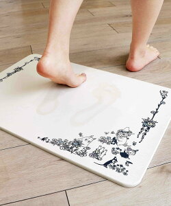 YOKOZUNA CREATION ヨコズナ ムーミン 珪藻土マット ローラ インテリア・生活雑貨 トイレ用品・バス用品