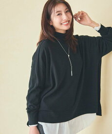 INDIVI 【洗える/毛玉になりにくい】エクストラファインウール ハイネックニット インディヴィ トップス ニット ブルー ブラック グレー ワインレッド【送料無料】