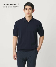 UNITED ARROWS ショートスリーブ ニットポロシャツ UA COZY ウォッシャブル 抗菌防臭 ユナイテッドアローズ トップス ポロシャツ ホワイト ネイビー ピンク ブラック【送料無料】