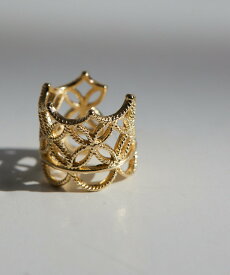 ear PAPILLONNER 《WEB限定》透かしレースイヤカフ イア パピヨネ アクセサリー・腕時計 その他のアクセサリー・腕時計 シルバー ゴールド