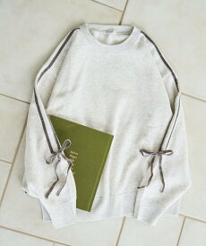 FREAK'S STORE ベロア リボン ライン 裏起毛 スウェット プルオーバー【限定展開】 25AW フリークスストア トップス スウェット・トレーナー ブラック ブラウン ネイビー【送料無料】