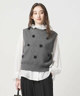 【SALE／40%OFF】UNITED ARROWS 3D ビジュー ベスト ユナイテッドアローズ トップス ベスト・ジレ ブラッ…