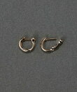 金属アレルギー対応|ラインフープワンタッチピアス シャンパンゴールド