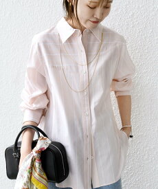 【SALE／40%OFF】SHIPS WOMEN 【WEB限定】＜洗濯機可能＞アシンメトリー ストライプ シャツ シップス トップス シャツ・ブラウス ホワイト ブルー オレンジ【送料無料】