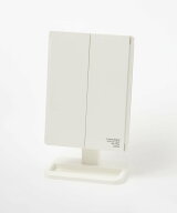 LAKOLE LED三面スタンドミラー ラコレ メイク道具・美容器具 手鏡・メイクミラー ホワイト