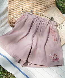 panpantutu 撥水フレアキュロット パンパンチュチュ パンツ キュロット ネイビー ホワイト
