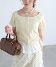 布帛ドッキングサイドシャーリング半袖カットソー