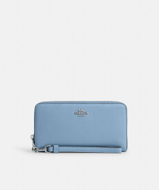 【SALE／62%OFF】COACH OUTLET ロング ジップ アラウンド ウォレット コーチ　アウトレット 財布・ポーチ・ケース 財布 ブルー【送料無料】