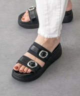 【SALE／20%OFF】ITALIAN SHOEMAKERS 【ITALIAN SHOEMAKERS】厚底ダブルベルトミュールサンダル インター…