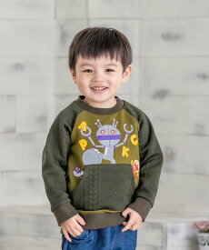 ANPANMAN KIDS COLLECTION ANPANMAN kids collection/(K)ニットキルトトレーナー アンパンマンキッズコレクション トップス スウェット・トレーナー カーキ ネイビー【送料無料】