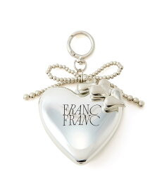 Francfranc チャーム付き ミラー&ブラシ シルバー フランフラン メイク道具・美容器具 手鏡・メイクミラー シルバー