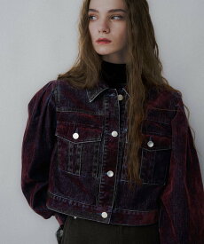 HARE フロッキーデニムジャケット ハレ ジャケット・アウター デニムジャケット グレー レッド ブラック【送料無料】