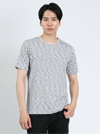 【SALE／21%OFF】m.f.editorial ふくれケーブル クルーネック半袖Tシャツ タカキュー トップス カットソー・Tシャツ ホワイト グレー ブルー