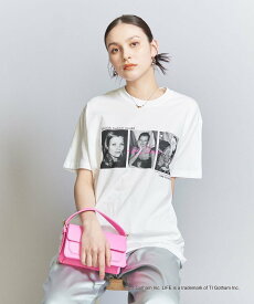 BEAUTY&YOUTH UNITED ARROWS 【別注】＜GOOD ROCK SPEED＞LIFE Magazine プリント ショートスリーブTシャツ ビューティー＆ユース　ユナイテッドアローズ トップス カットソー・Tシャツ ブラック【送料無料】