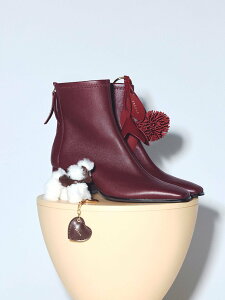 FRAY I.D ストレッチショートブーツ フレイ アイディー シューズ・靴 ブーツ ブラック ワインレッド【送料無料】