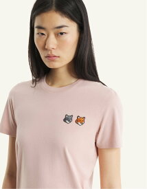 【SALE／20%OFF】Maison Kitsune DOUBLE FOX HEAD REGULAR TEE-SHIRT メゾン キツネ トップス カットソー・Tシャツ ピンク【送料無料】