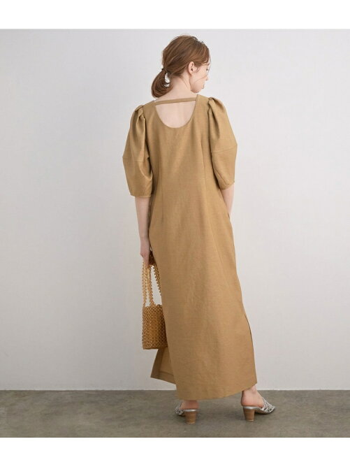 Rope リネンライクパフスリーブワンピース Rakuten Fashion 楽天ファッション 旧楽天ブランドアベニュー Ch66
