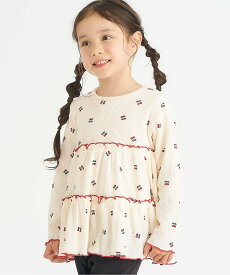 【SALE／30%OFF】apres les cours 【新色追加/WEB限定】ワッフルティアードTシャツ エフオーオンラインストア トップス カットソー・Tシャツ ブルー ブラック ピンク ホワイト レッド グリーン