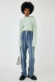 【SALE／20%OFF】MOUSSY SHAGGY KNIT ボレロ&タンク マウジー トップス ニット グリーン グレー ホワイト【送料無料】