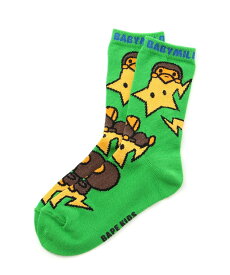 A BATHING APE BABY MILO STA SOCKS ア ベイシング エイプ 靴下・レッグウェア 靴下 グリーン ブルー