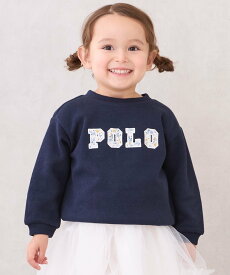 【SALE／20%OFF】petit main 【POLO BCS】ロゴアップリケ長T ナルミヤオンライン トップス カットソー・Tシャツ ホワイト ピンク ネイビー グレー