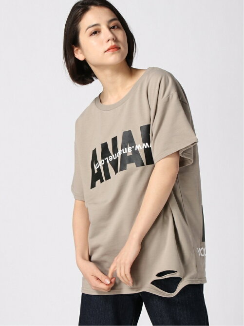 Anap Anapanapロゴダメージミニ裏毛tシャツ Rakuten Fashion 楽天ファッション 旧楽天ブランドアベニュー Aq68
