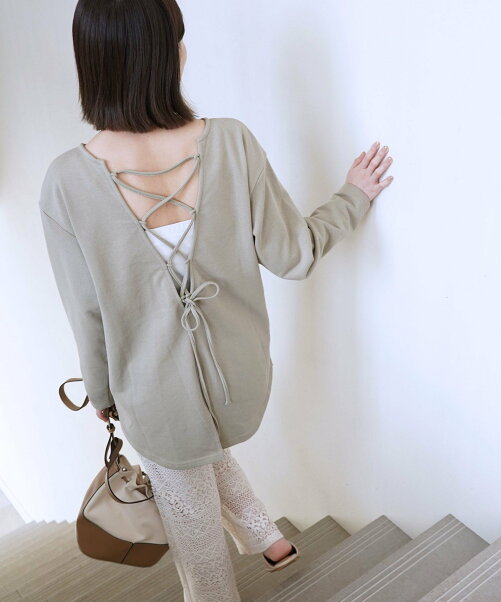Cheek バックレースアップカットソー Rakuten Fashion 楽天ファッション 旧楽天ブランドアベニュー Cg