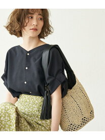 ROPE' PICNIC 【セットアップ対応】【2WAY】リネンライクブラウス ロペピクニック シャツ/ブラウス シャツ/ブラウスその他 ネイビー ベージュ ブルー パープル