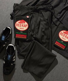 RED KAP 別注 SMU PT-38 SETUP 2TUCK TR WIDE PANTS/リラックスフィット 25AW フリークスストア パンツ スラックス・ドレスパンツ ブラック グレー【送料無料】