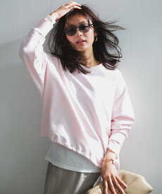 【SALE／20%OFF】UNFILO ハイストレッチ ドロストスウェット アンフィーロ トップス スウェット・トレーナー ホワイト グリーン グレー ネイビー ピンク【送料無料】