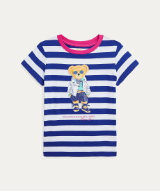 POLO RALPH LAUREN (ガールズ 2才~6才)ストライプド Polo ベア コットン ジャージー Tシャツ ラルフローレン トップス カットソー・Tシャツ ブルー【送料無料】