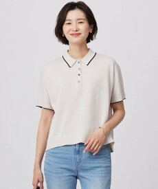 【SALE／30%OFF】J.PRESS 【洗える】DRY COTTON ニットポロ ジェイプレス トップス ポロシャツ ネイビー ベージュ【送料無料】