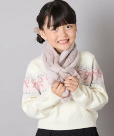 【SALE／40%OFF】a.v.v [KIDS]【リバーシブル/差し込み型で安心】リボンスヌード アー・ヴェ・ヴェ ファッション雑貨 マフラー・ストール・ネックウォーマー ホワイト ピンク