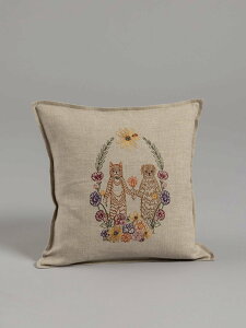 Coral & Tusk �N�b�V�����J�o�[ 30x30 Cat and Dog Friends Garland �A�b�V���y�[�t�����X �C���e���A�E�����G�� �N�b�V�����E�N�b�V�����J�o�[�y���������z