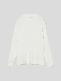 three dots Men's brushed rib l/s sweat スリードッツ トップス カットソー・Tシャツ ホワイト ブラック【送料無料】