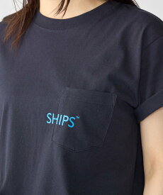 SHIPS MEN 【WEB限定】SHIPS: SHIPSロゴ プリント ポケット Tシャツ シップス トップス カットソー・Tシャツ ホワイト レッド ブラック ネイビー