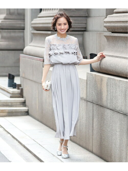 Primazel デコルテシアー胸元フリルフレアマキシ丈パーティードレス フォーマル 結婚式 二次会 Rakuten Fashion 楽天ファッション 旧楽天ブランドアベニュー 02