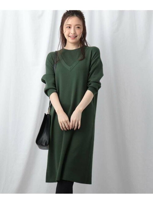 Reflect 洗える V襟切替ニットワンピース Rakuten Fashion 楽天ファッション 旧楽天ブランドアベニュー Cp2902