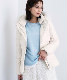 INDIVI 【名品/撥水/抗菌防臭】ショート丈リサイクルダウンコート インディヴィ ジャケット・アウター ダウンジャケット・ダウンベスト ホワイト ベージュ ネイビー ブラック【送料無料】