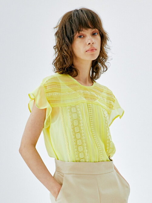 Lanvin En Bleu レースドッキングシフォンブラウス Rakuten Fashion 楽天ファッション 旧楽天 ブランドアベニュー Ak03