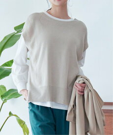 【SALE／50%OFF】ikka 【2点セット】3WAYニットベストアンサンブル イッカ トップス アンサンブル ブラック グリーン ブルー ベージュ ネイビー