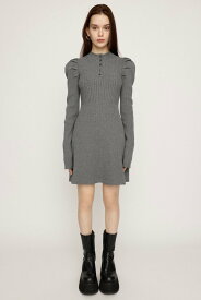 【SALE／20%OFF】SLY TUCK SLEEVE FLARE KNIT ショートワンピース スライ ワンピース・ドレス ワンピース グレー ホワイト ブラック【送料無料】