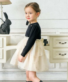 apres les cours 花びらチュールバックリボンワンピース エフオーオンラインストア ワンピース・ドレス ワンピース パープル ホワイト