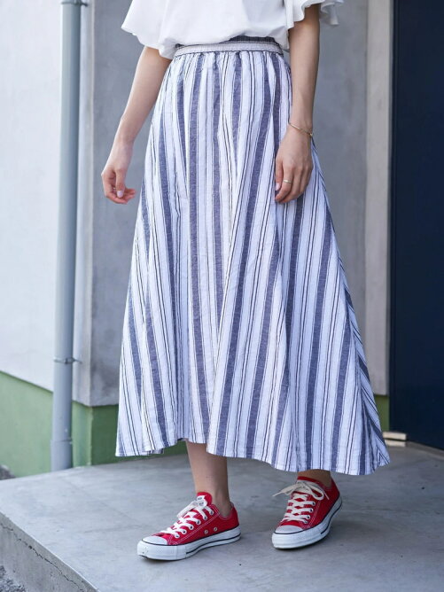 American Holic リネンブレンド柄mixロングスカート Rakuten Fashion 楽天ファッション 旧楽天 ブランドアベニュー Be2905