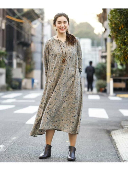 Eur3 大きいサイズ 洗える キーネックフラワープリントワンピース Rakuten Fashion 楽天ファッション 旧楽天 ブランドアベニュー Cd3905