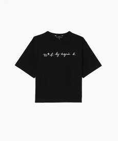 To b. by agnes b. WM40 TS ロゴ ボーイズシルエット Tシャツ アニエスベー トップス カットソー・Tシャツ ブラック【送料無料】