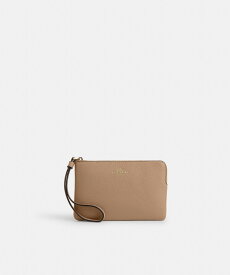 【SALE／60%OFF】COACH OUTLET 【公式】コーナー ジップ リストレット コーチ　アウトレット 財布・ポーチ・ケース ポーチ ベージュ【送料無料】