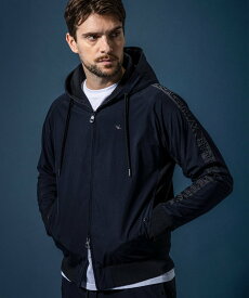 1PIU1UGUALE3 RELAX 1PIU1UGUALE3 RELAX x +phenix サイドロゴジップアップパーカー シフォン トップス パーカー・フーディー カーキグリーン ネイビー ブラック【送料無料】