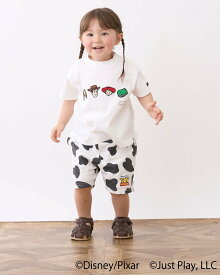 【SALE／30%OFF】petit main 【Disney/Pixar】TOY STORY / カットパンツ ナルミヤオンライン パンツ ジャージ・スウェットパンツ ベージュ ブルー